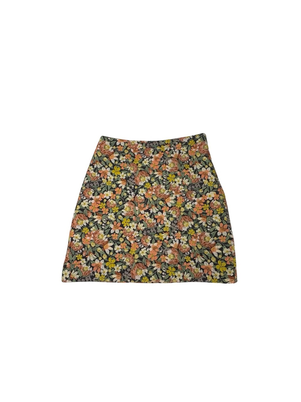 LOFT Womens 0 Floral Jacquard Mini Skirt A Line Cottagecore Botanical